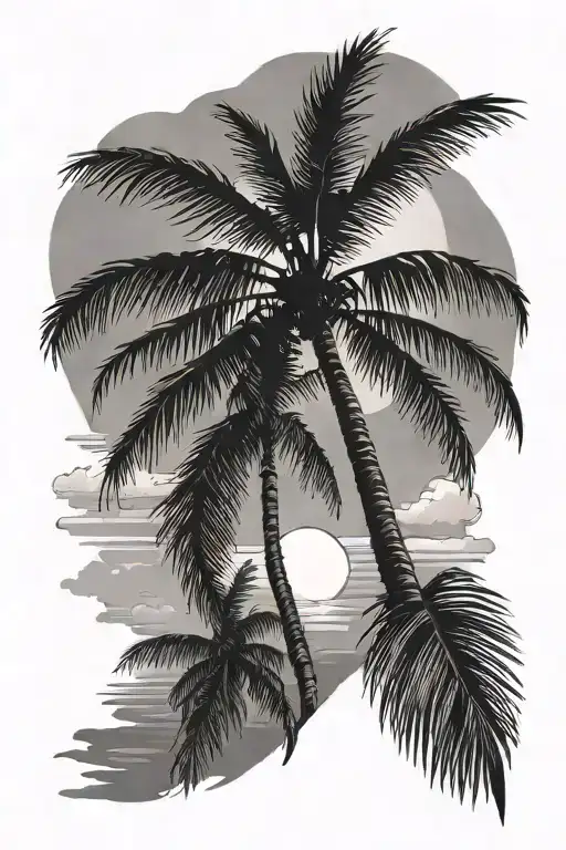 Palm Tree Sunset Sky