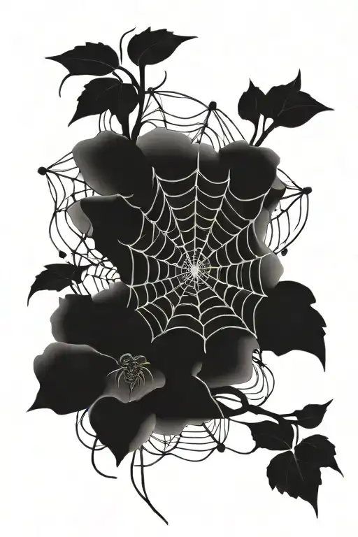 Spider Webs And Flowers Wrapped