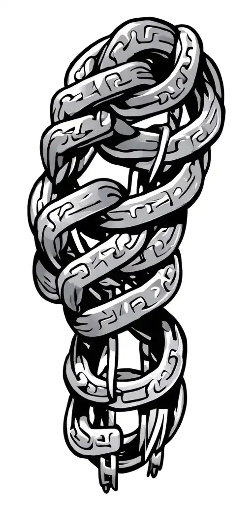 Chains Wrapping With Greek Symbols