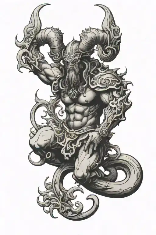 Evil Zodiac Signs Horned Aquarius Zodiac Sign