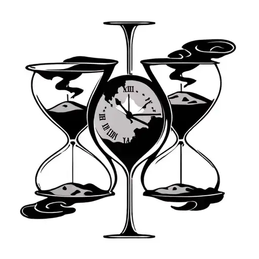 Map Family Hour Glass With Sand Clock