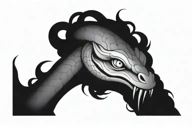 Serpent With Sword Between Eyes