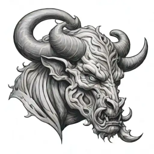 Demon With Bull Head