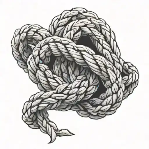 Design A Tattoo Of A Rope Forming An Open Ring