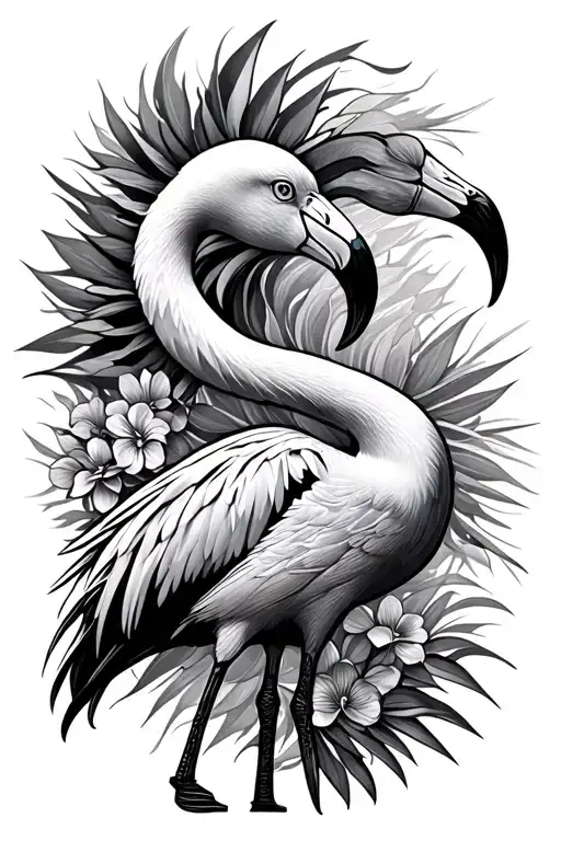 Flamingo Psycadelic Art