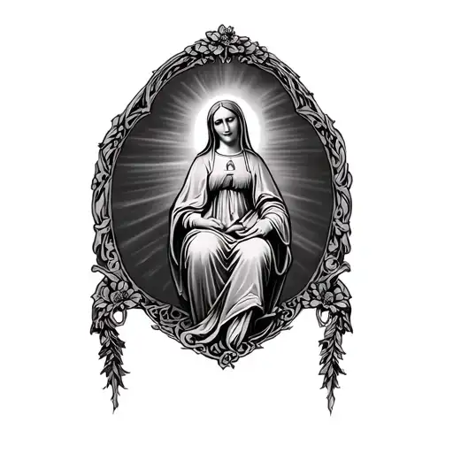 Virgin Holy Mary At The Foot