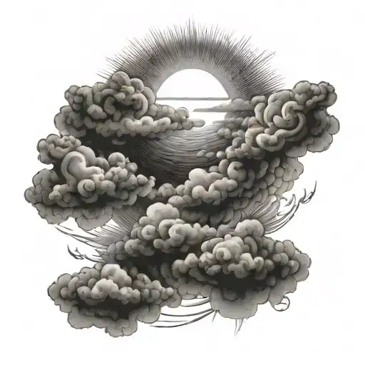 Sun Beaming Through Clouds Forming