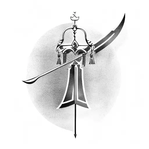 Lady Justice With Caduceus Symbol And Sword