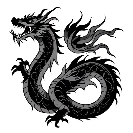 Traditional Japanese Tattoo Dragon