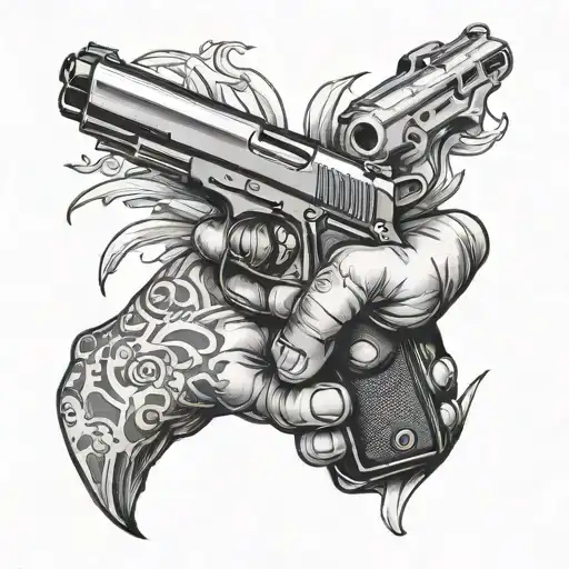 Prsy Hands Holding Gun