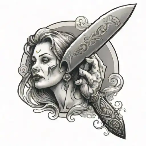 Mother With A Cleaver Knife