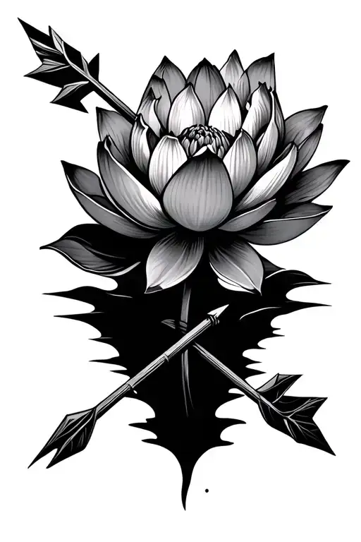 Lotus Flower Arrows Representing Strength