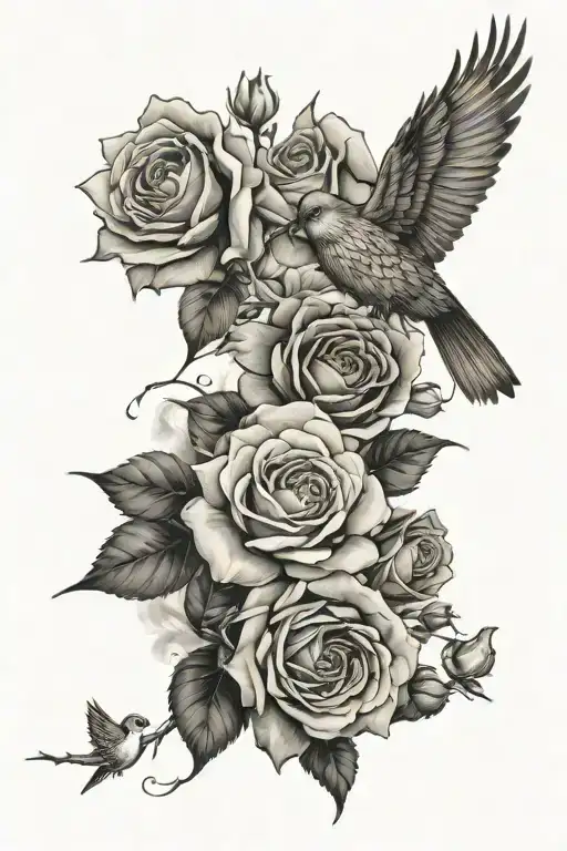 Clouds Starts Birds Rose