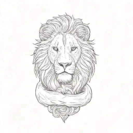 A Lion Holding A Heart