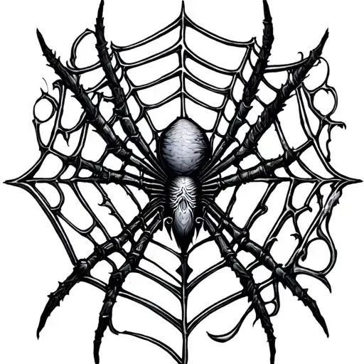 Gothic Metal Designs And Spider Webs
