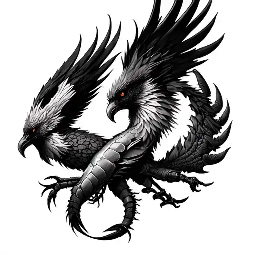 Pheonix And Scorpio Intertwined