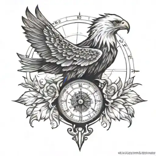 Eagle Clock Compass