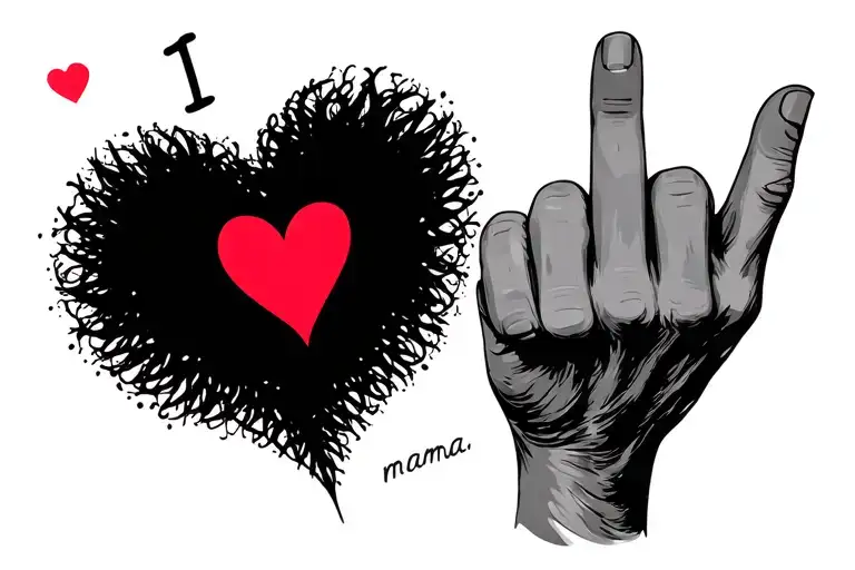 I Love You Mama With A Middle Finger