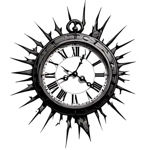 Side Broken Roman Clock Without Needle