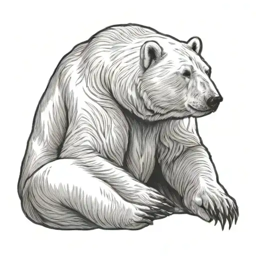 Polar Bear Sitting Alone