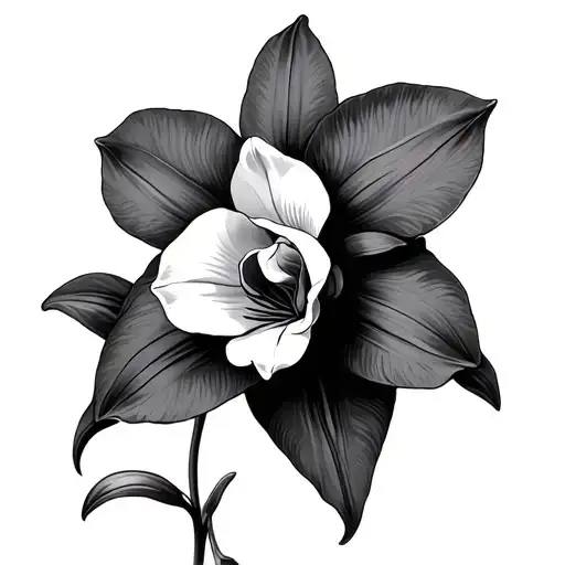 Cattleya Orchidwith Moon