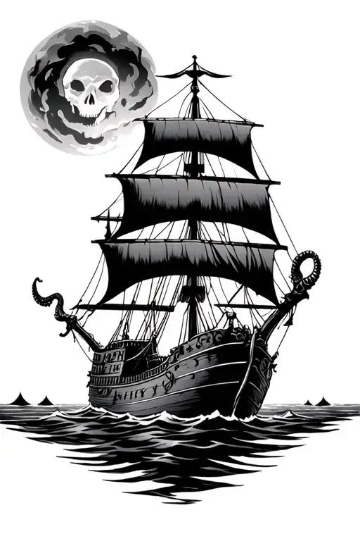 Pirate Ship Kraken Sunrise Integrated