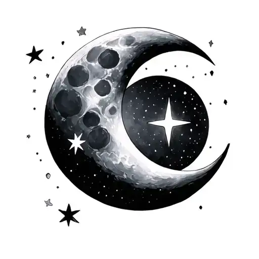 Mother Moon And Three Baby Stars