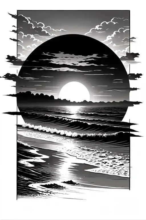 Beach Sunrise Above The Sun