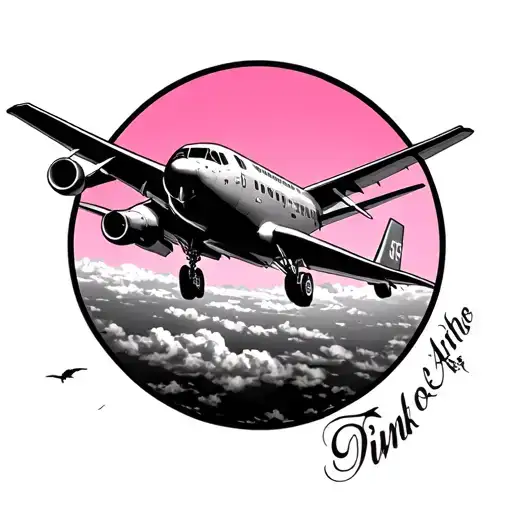 Pink Of The Airplane World Card