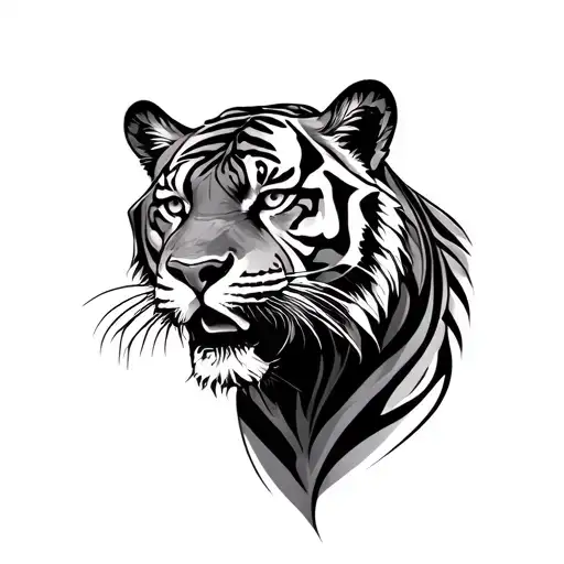 Fearless Tiger Minimalist