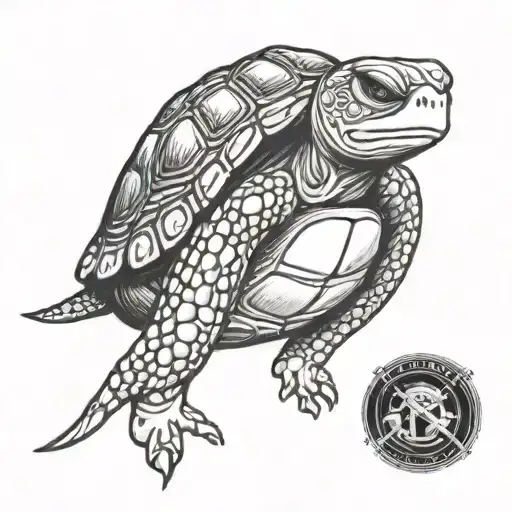 A Tattoo Design Based Off Of The Teenage Mutant Ninga Turtle Donnie From The Live Action Film
