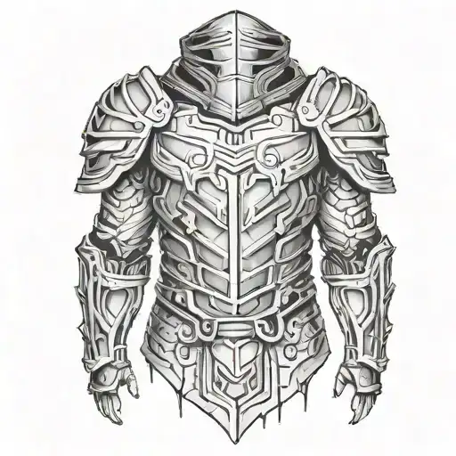 Shoulder Armor Tattoo Design