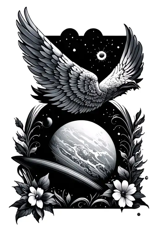 Wing Flowers Planet Sun