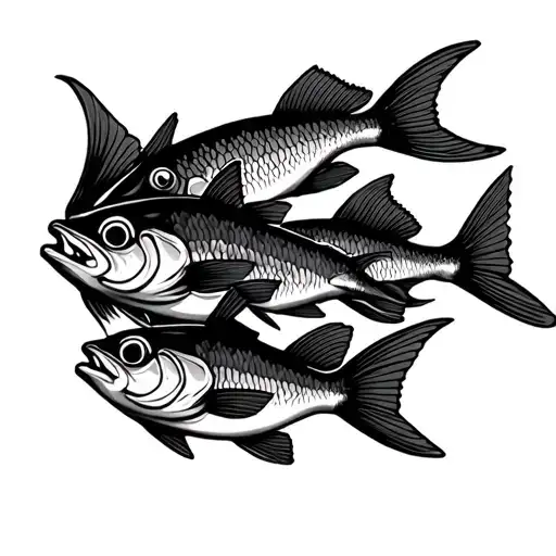 Fishes Line Ankle Band