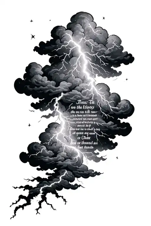 Clouds Lightning And Bible Verse