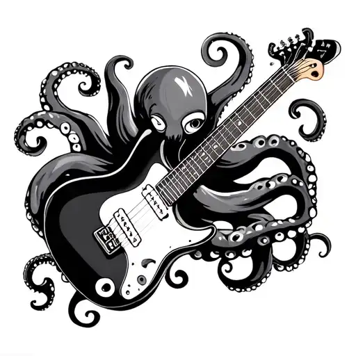 Octopus Electrik Guitar For Arm Sleeve