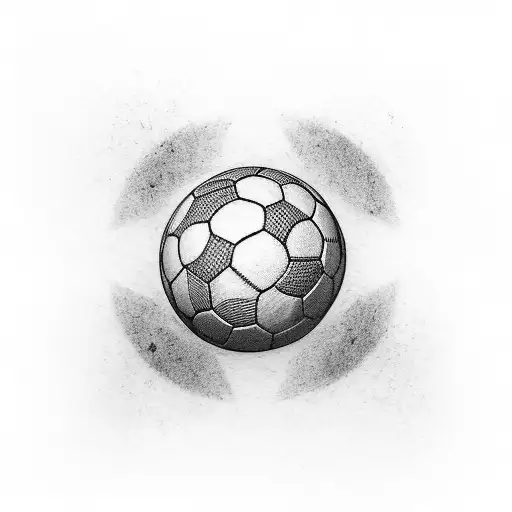 Create A Tattoo Of A Soccer Field With Bricks As The Grass