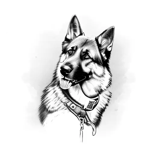 A German Shepard Wearing Mma Gloves