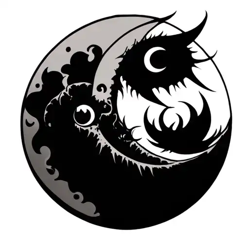 Neo Traditional Soul Eater Sun And Moon