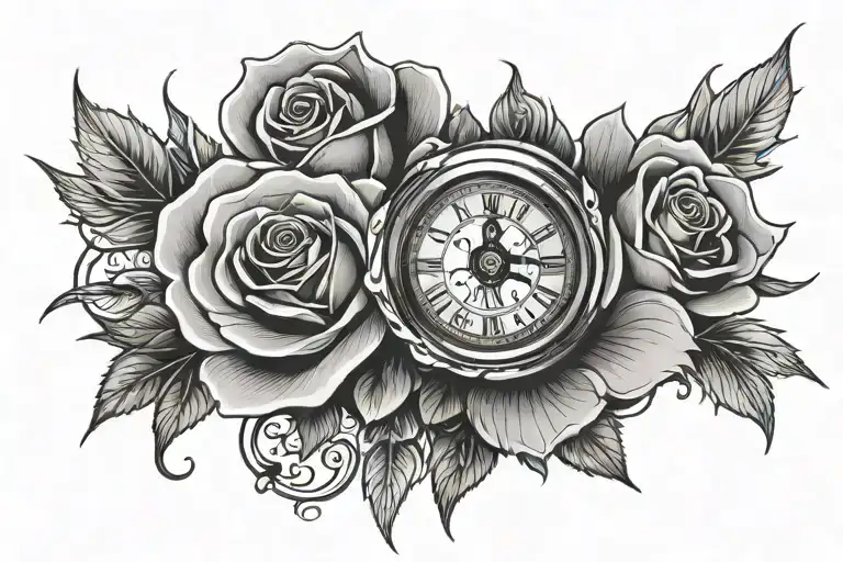 Rose And Eye A Clock Hands