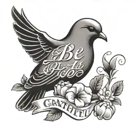 Be Grateful Be Patient Serve God In A Date Format With A Dove