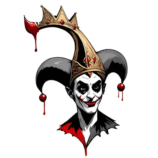Jester With Bloody Crown By Feet