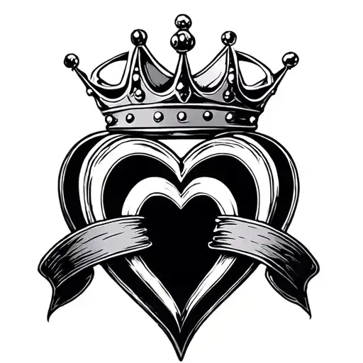 Crown On Heart Shape