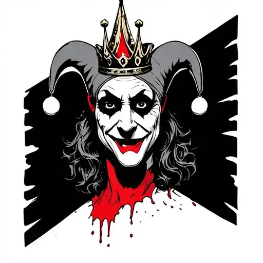 Jester With Bloody Crown By Foot