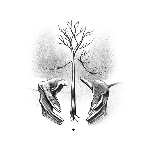 Tree Growing From Hands