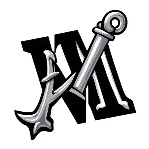 Anchor With Letter M And M Letter