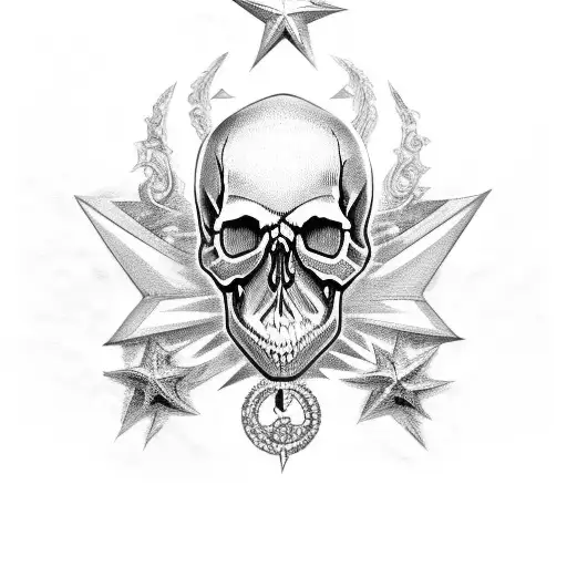 Skull Filigree Stars