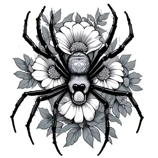 Cane Corso Flowers And A Spider