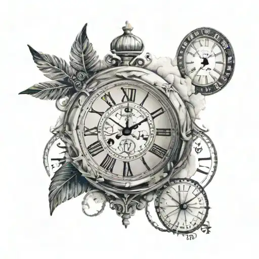 A Clock With Roman Numerals Showing Important Family Milestones And Travel Memories