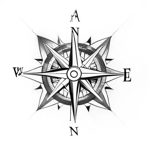 A Compass With Travel Destinations As Anime Characters